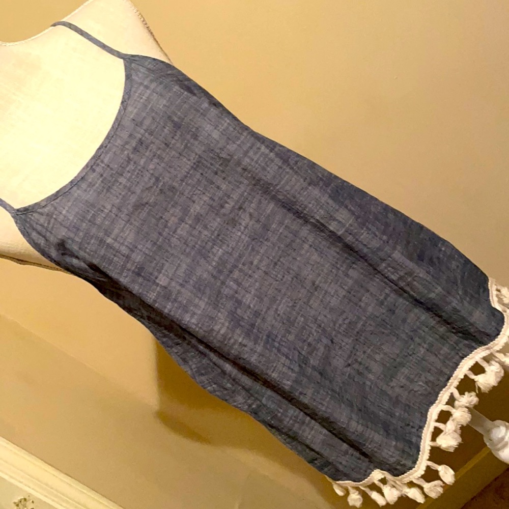 100% Cotton Fringe Racerback Blouse